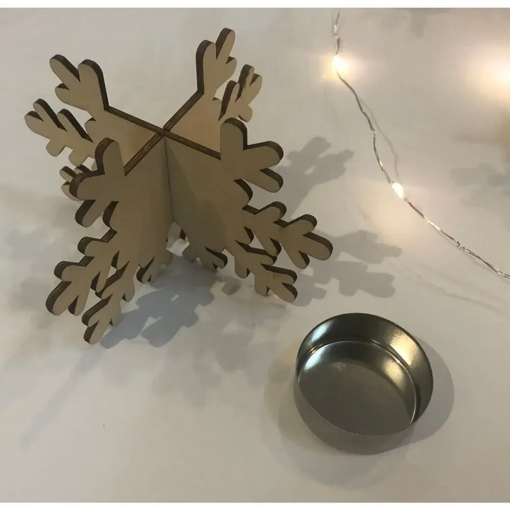 36 Christmas Holiday party Wedding favor table snowflake tealight candle holders